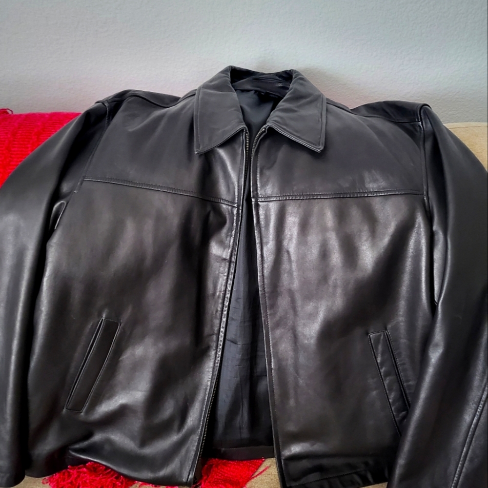 Men's Black Leather Jacket